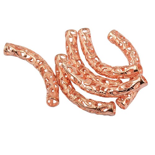 Pieces 40mmx5 curved rose - 6,