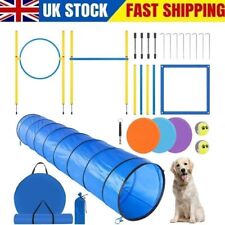 Dog Agility Equipment Tool Set Pet Obstacle Training Course Tunnel Pole 300CM !
