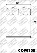 Cof070b Oil Filter CHAMPION Harley Davidson FLSTF Fat Boy 1340 1998 1999