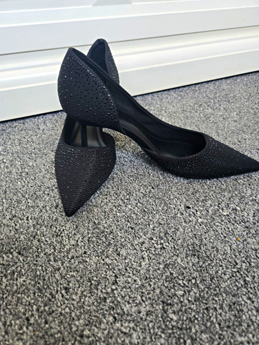 Zara women black court - black,