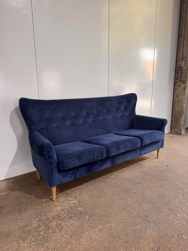 Blue velvet midcentury style - midcentury,