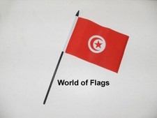 TUNISIA FLAG 6" x 4" SMALL