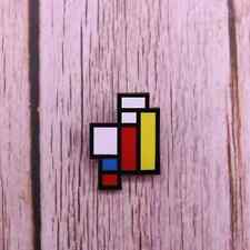 Modern Art Dutch Painter Piet Mondrian Inspired Enamel Lapel Pin Badge