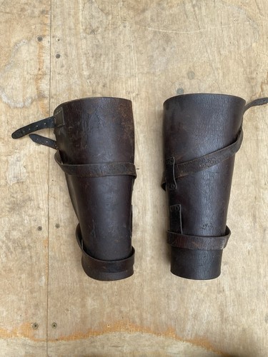Leather gaiters ww1 boer war - leather,