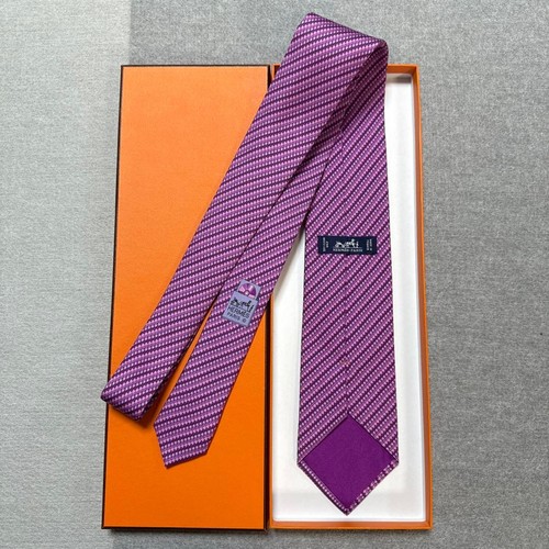 Hermes tie purple striped - tie,