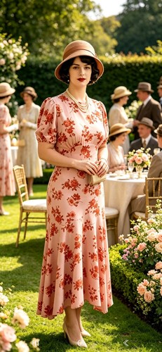 Vintage 1920s 1930s style - , pink