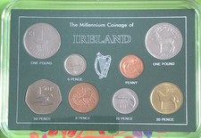 Ireland 2000 Millennium Full Coin Set In Display Case High Grades