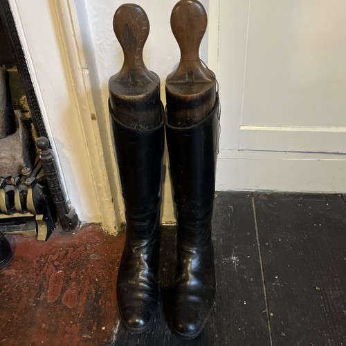 Lovely pair antique leather - pair,