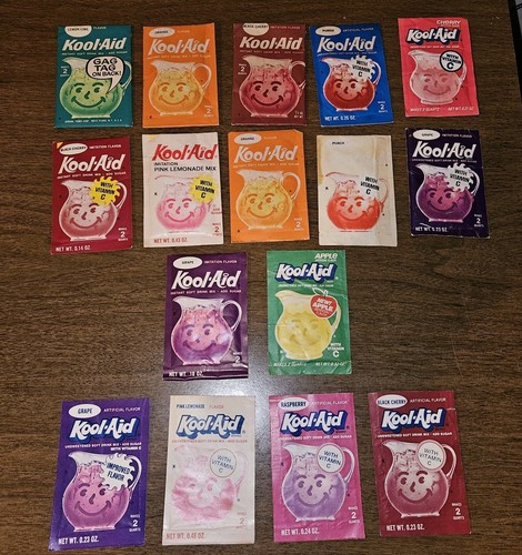 Vintage kool aid packet lot - packet, of