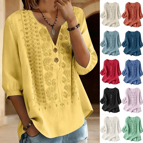Ladies summer button neck - ladies,
