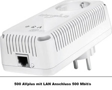 Devolo dLAN 500 AVplus Powerline Adapter Network LAN Internet from the Socket