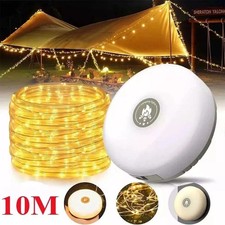 Portable Camping String Lights Retractable USB Rechargeable Lamps Waterproof 10M
