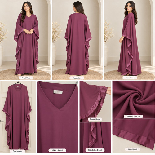 Women plum mauve kaftan - women’s,