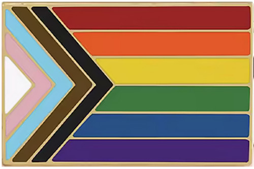 Gay pride progress flag pin - pride,