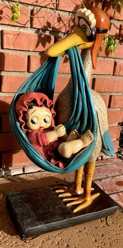 Baby betty boop with stork - with,
