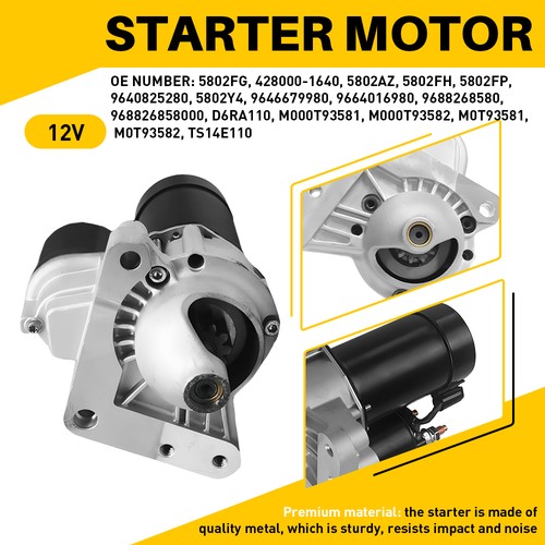 12v starter motor 0kw - motor, 2.0kw