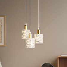 Exquisite 3 lights Glass Pendant Light Ceiling Hanging Light Indoor Decor 