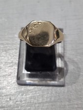 9ct Yellow Gold Vintage Mens Signet Rings Size R