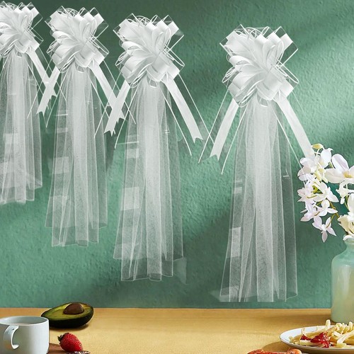 Wedding pew bows - 4x,