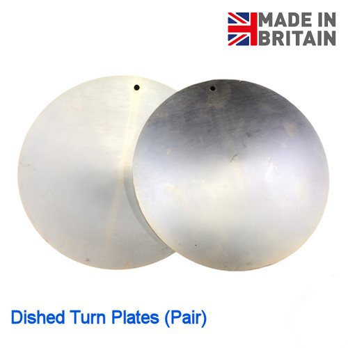 Dished turn plates - pair,, 2)