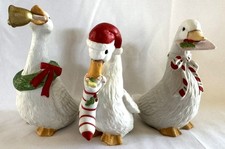 SET OF 3*  Vintage ENESCO CHRISTMAS GEESE 1985 * EXCELLENT CONDITION *