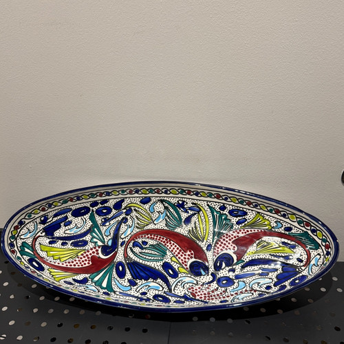 Vintage tunisian fish motif - fish,