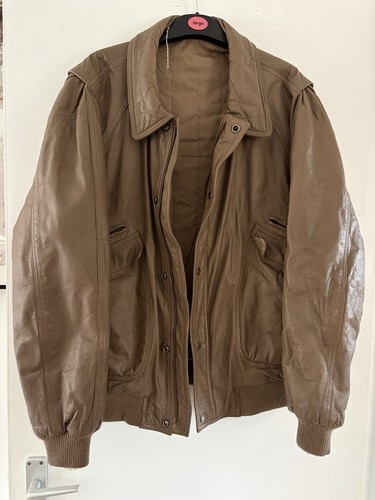 Vintage genuine leather - , bomber