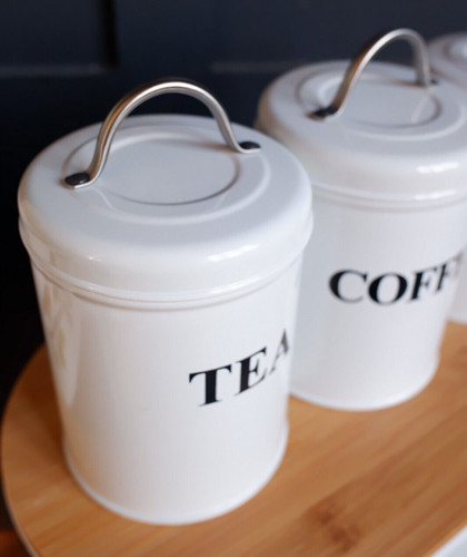New piece jars white - white, enamel