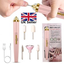 Professional Electric Nail File Drill Portable USB Manicure Pedicure Machine Set