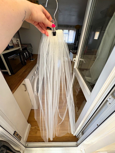 Ivory wedding veil with - wedding,