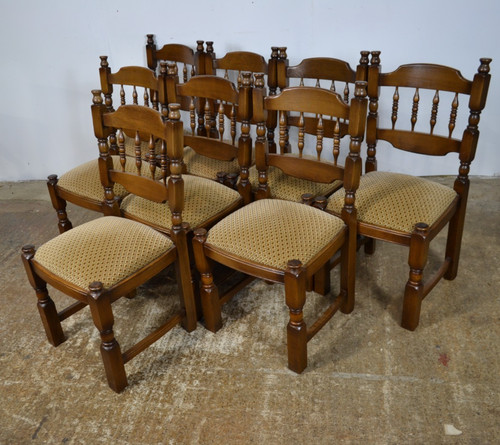 Oak dining chairs 8 - oak,