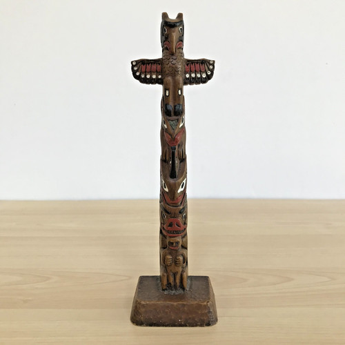Totem pole resin statue - pole,