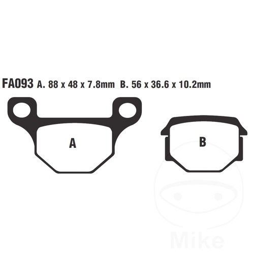 Ebc brake pads - brake, sfa093