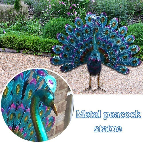 Peacock statue garden - statue, decor