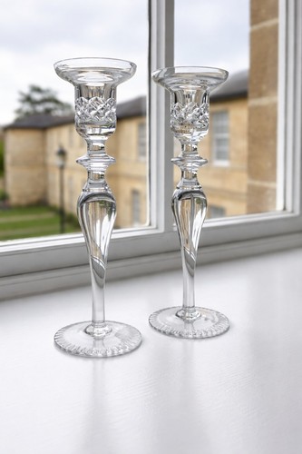 Pair vintage cut glass - pair,