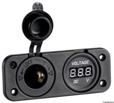 UK STOCK 12v outlet Socket Volt Meter Weather Proof Cap Seal Car Boat Marine