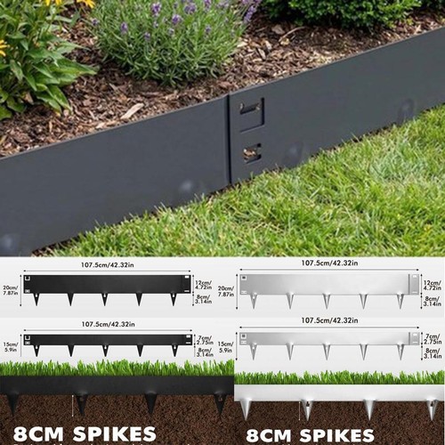 Galvanised steel metal lawn - galvanised,
