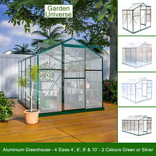 Greenhouse Aluminium Polycarbonate by Garden Universe 8 Models Green Free Base