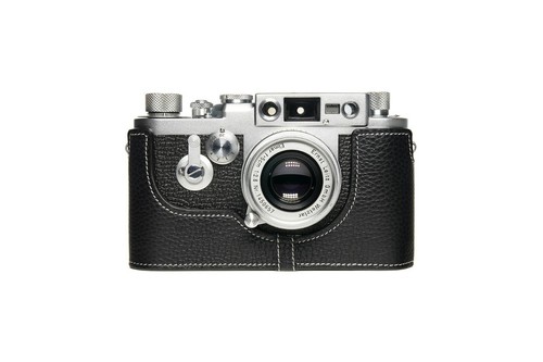 Real leather half camera case - real,