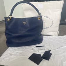 PRADA Hobo Bag - Blue Leather