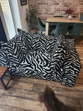 DFS Zebra Sofa and Large Chair