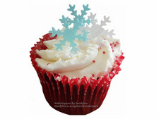 36 EDIBLE SNOWFLAKES CUPCAKE