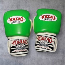 YOKKAO Boxing Gloves – Green Leather 8oz – Premium Muay Thai Made in Thailand