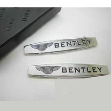 Metal Bentley LOGO Continental GT Badge Script Fender Back Brand New (2pc)
