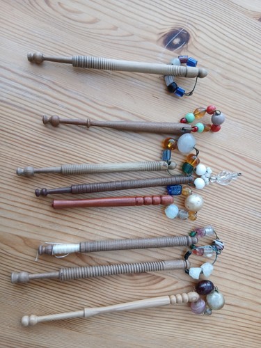 Job lot old wooden lace - job,