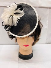 Black White Fascinator Hat