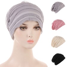 Lace Beanies Hijab Muslim Women Slouch Hat Turban Hair Loss Chemo Caps Head Wrap