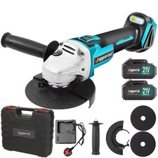 125mm Wuppertal 21V Cordless Angle Grinder with 2 Batteries Charger Carry Case