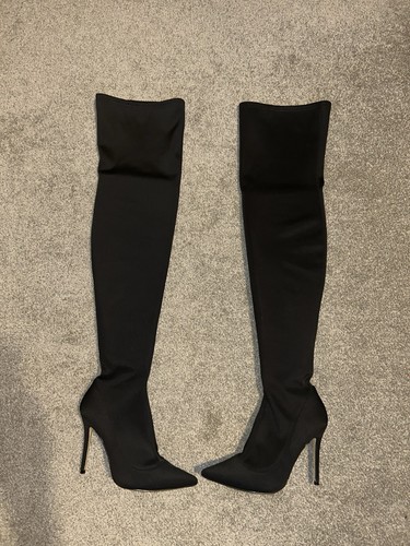 Thigh high heel boots topshop - high,