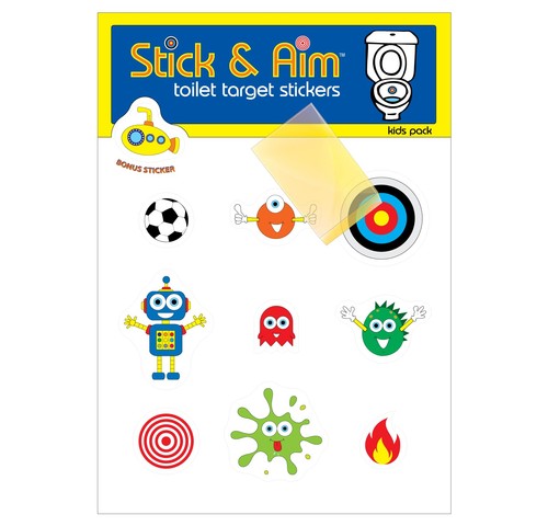 Toilet target stickers - target, kids